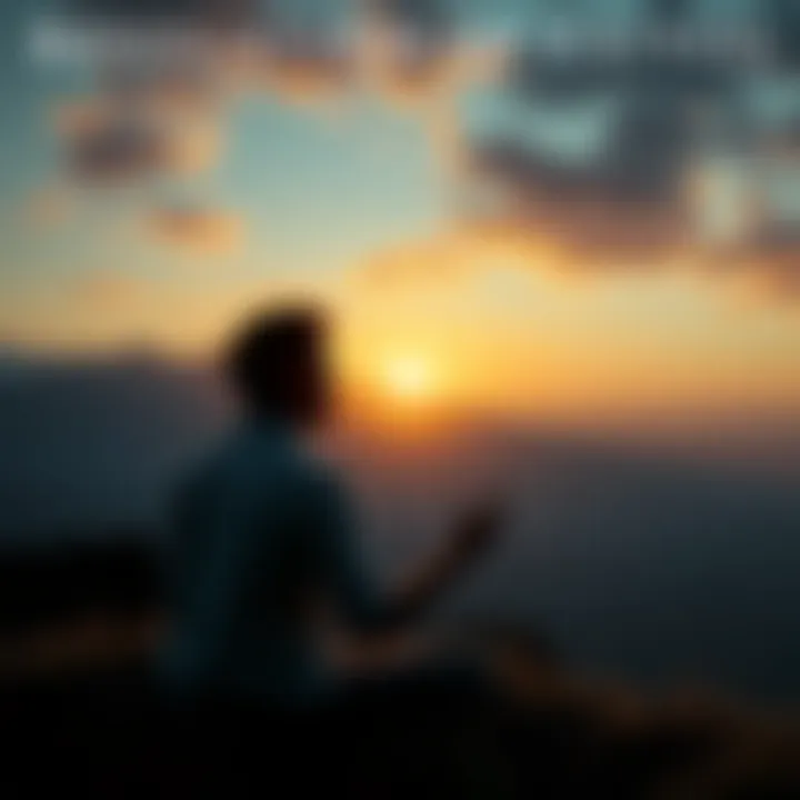 Individual sitting peacefully in prayer, reflecting on their faith and connection to Jesus