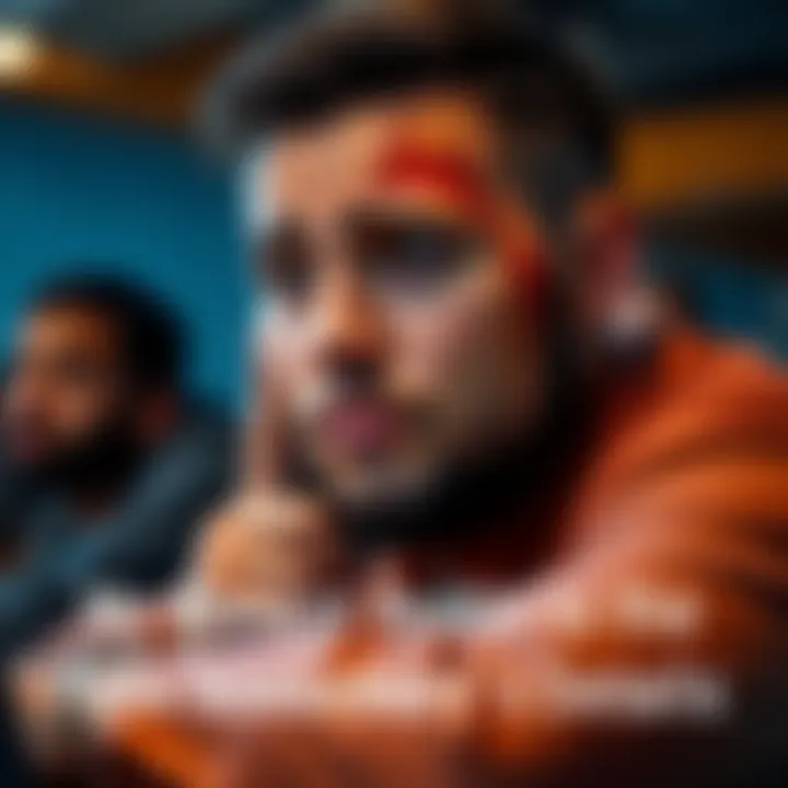 Individual thoughtfully considering the latest announcement with a concerned expression