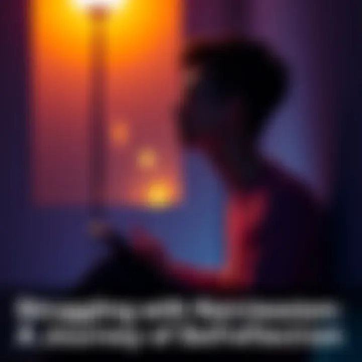 Person Reflecting on Their Thoughts Individual sitting alone, looking thoughtfully with a journal in hand, symbolizing self-reflection and personal growth.