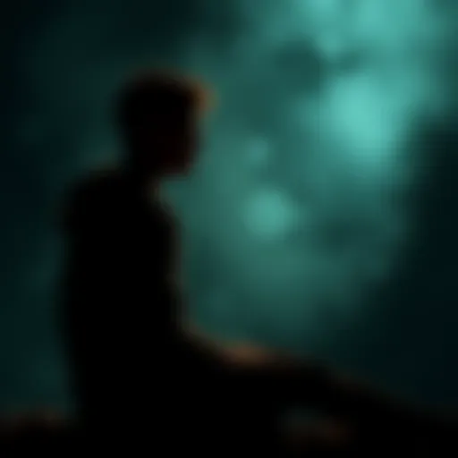 A person sitting alone, lost in thought, depicting the struggle with inner hate and heavy emotions.