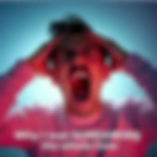 Individual with hands on head, mouth open in a scream, expressing intense emotion
