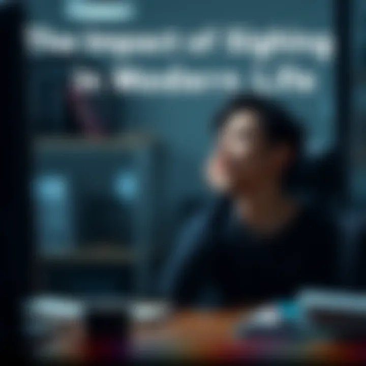 A person sitting at a desk, looking contemplative while sighing, showing a mix of emotions.