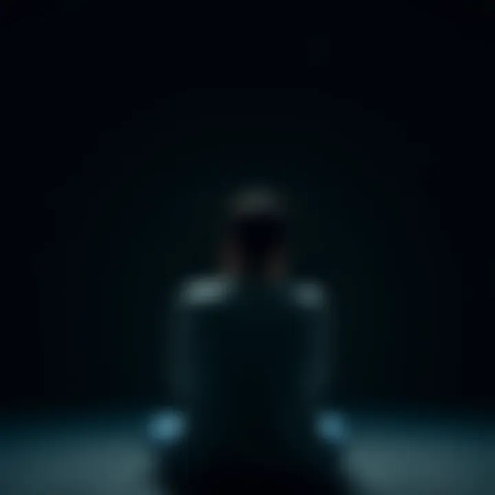 Person sitting alone in a dark room A person with their head in their hands, looking defeated in a dimly lit space, representing feelings of loss and frustration.