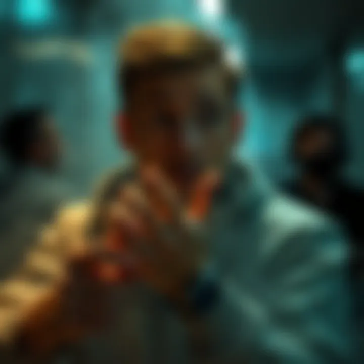 A person experiencing an unexpected ambush, showing shock and confusion in a tense moment.