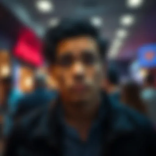 A person with a thoughtful expression, looking slightly anxious as they prepare to reveal something to friends, showcasing the urge to apologize.