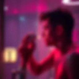 Person using deodorant A person applying deodorant in a bathroom setting, focused on personal hygiene.