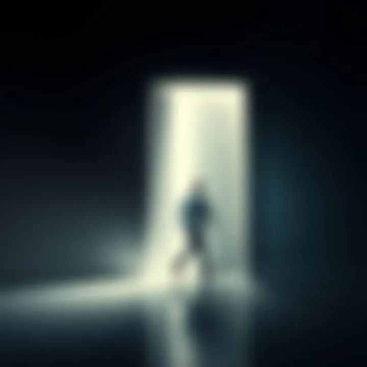 A person leaving a closed door behind, symbolizing the decision to move on from unproductive situations