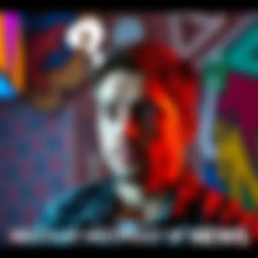 A man looking puzzled with a question mark above his head, reflecting on his classification in a colorful background