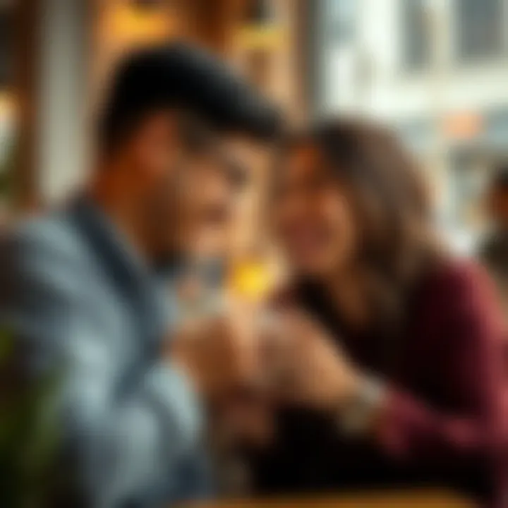 A close-up of two friends laughing and connecting over coffee, showcasing the importance of personal bonds.