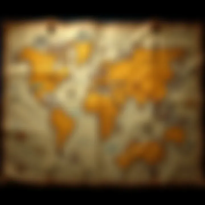 Personal map illustration A creative personal map showing various locations and experiences of the author, filled with drawings and notes that reflect their journey.