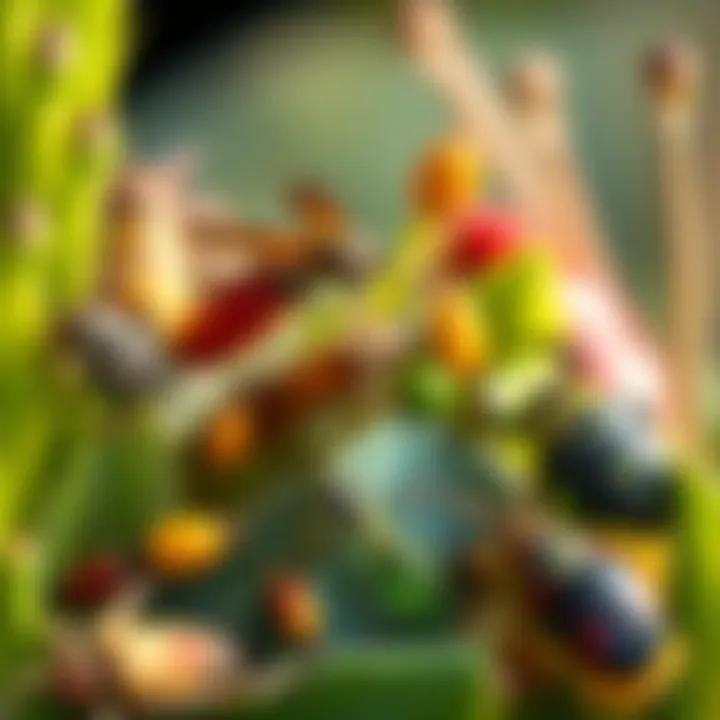 A close-up of various pests affecting crops, showcasing their impact on agriculture and ecosystems.