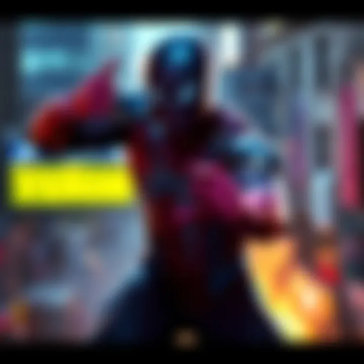 Peter Parker wearing the anti-Venom suit, showcasing a powerful stance as he prepares for action.