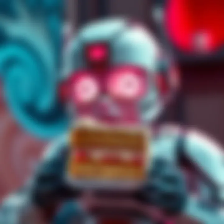 Peterbot shown with a slice of cake, looking upset while using offensive language in a controversial clip