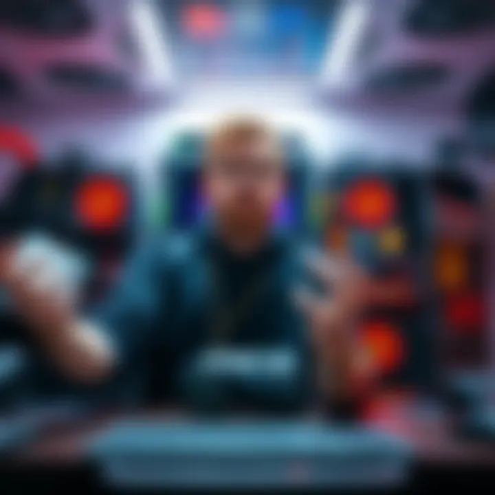 PewDiePie showcasing his powerful new super computer featuring an AMD Threadripper Pro and multiple RTX 4000 GPUs