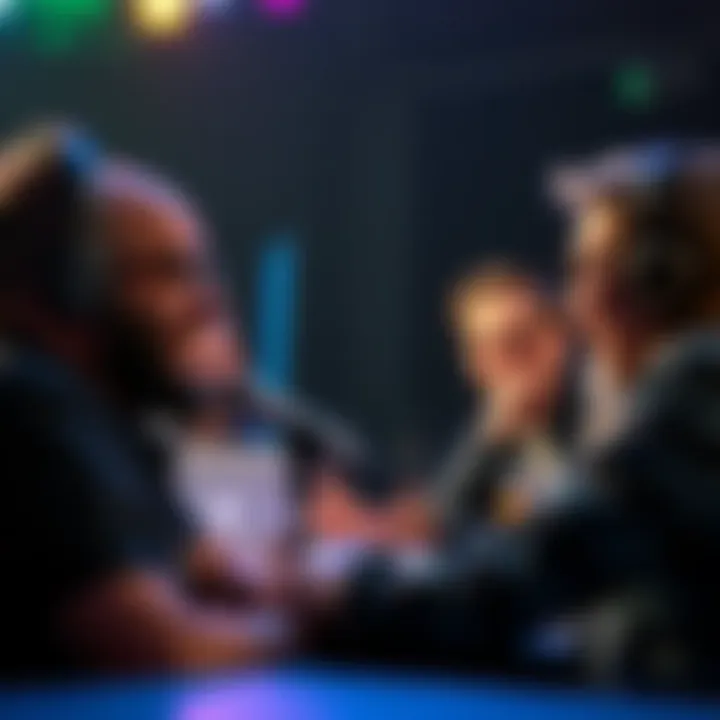 PFlax smiling and engaging with podcast guests in a lively discussion