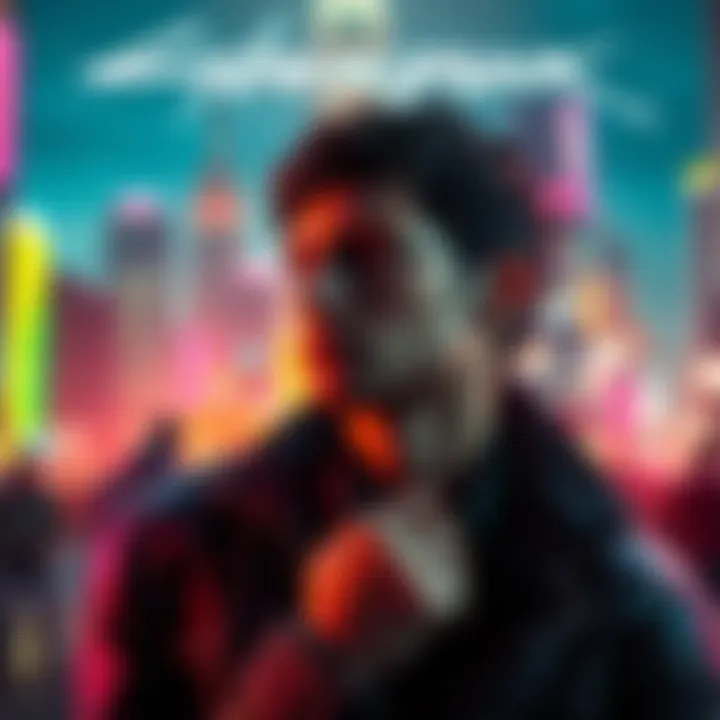 A player contemplating the purchase of Phantom Liberty DLC after finishing Cyberpunk, with a vibrant in-game scene in the background.