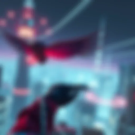 A player showcasing gameplay with monowire in the Phantom Liberty DLC, featuring a futuristic cityscape background.