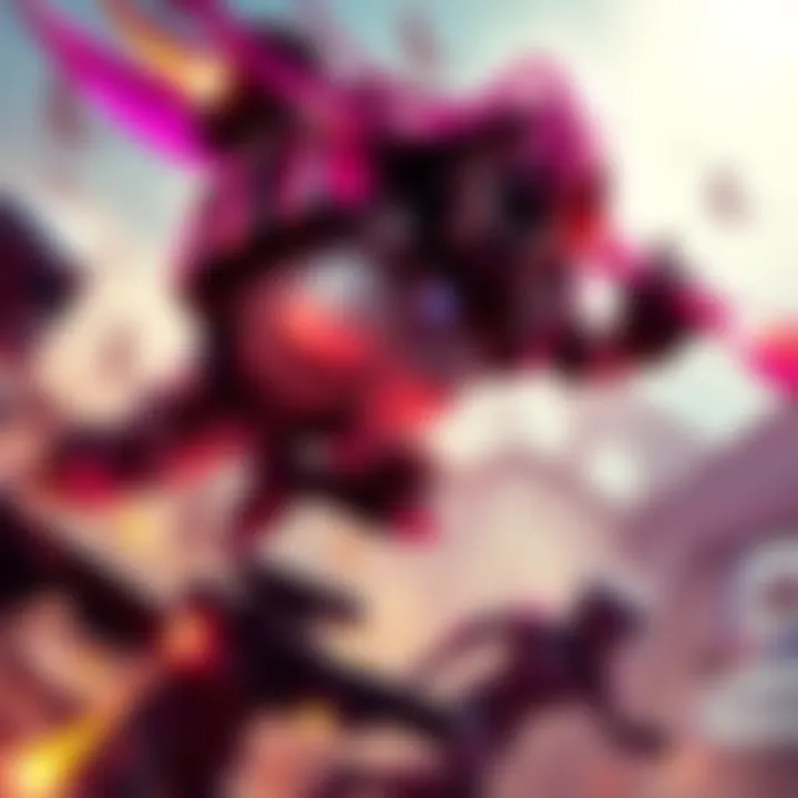 A Pharah character flying in battle while teammates provide support, highlighting the dynamics of healing in gameplay.