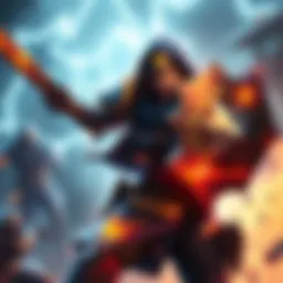 Pharah character in a combat setting with a focus on her shield ability