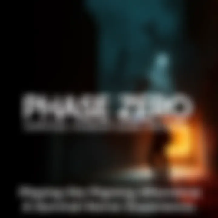 A thrilling scene from the PHASE ZERO demo showing a dark, eerie environment with looming shadows and a player character cautiously avoiding enemies.