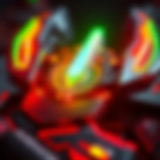 A close-up view of the Phenmor Riven mod with glowing effects, highlighting its unique characteristics and design for gamers.