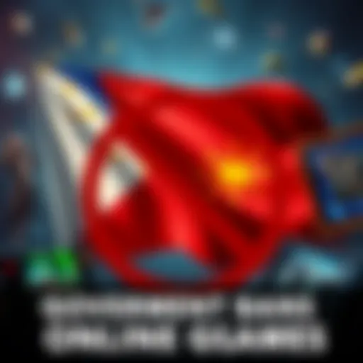 A graphic showing the Philippine flag alongside images of banned video games, symbolizing the government's decision after a school tragedy.