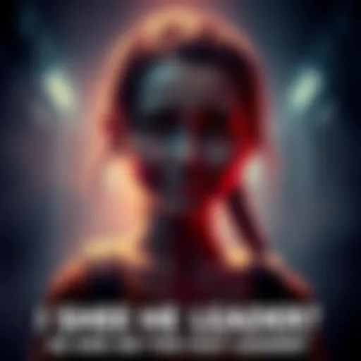 Phoibe, a young girl with a confident expression, standing in a shadowy environment, hinting at her potential role as a cult leader.