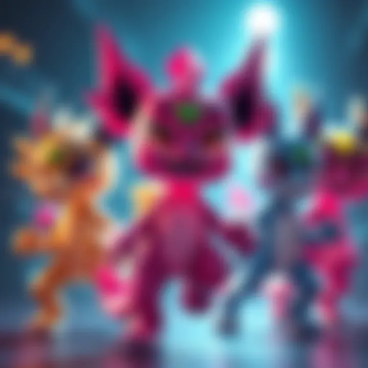 New characters from the game Pickmon that resemble designs from popular franchises like Palworld and Pokémon