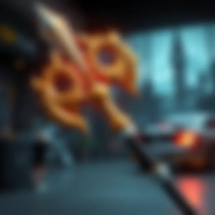 Pike weapon in game A pike weapon displayed against a gaming background, showing its detailed design and features.
