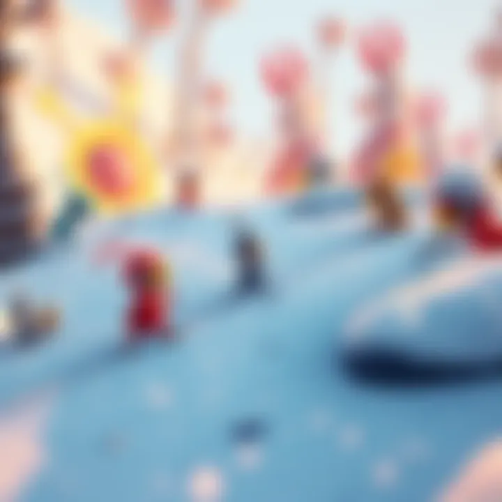 A colorful scene featuring Pikmin characters exploring a snowy environment with new enemies appearing, representing the upcoming Pikmin 4 for Nintendo Switch 2.
