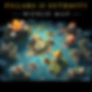 A detailed illustration of the world map of Eora showing various regions and landmarks from the Pillars of Eternity series.