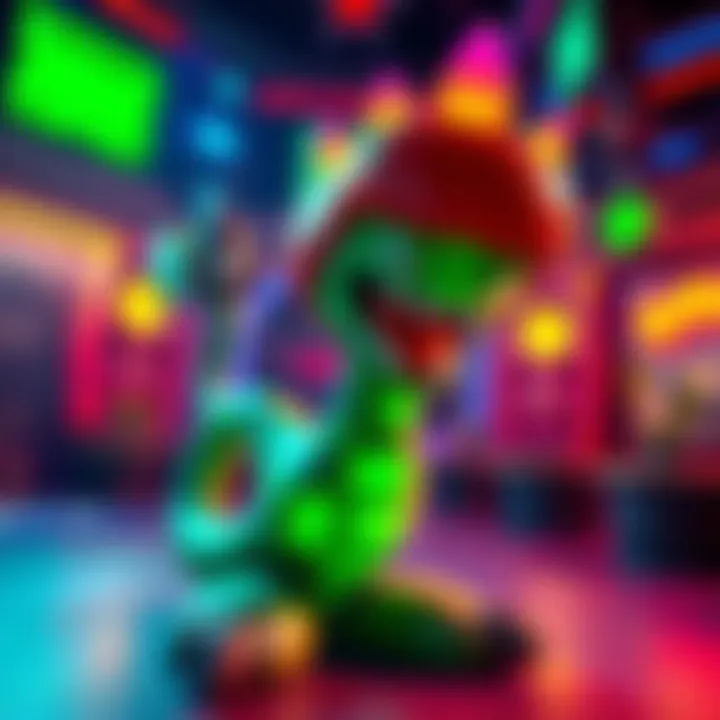 Piranha Plant character in a game setting showcasing its unique abilities