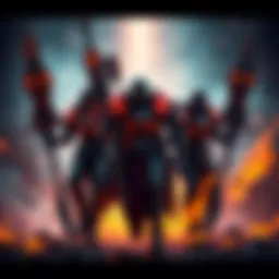 The Pit of Heresy armor set with new weapons displayed together, showcasing their unique designs and features.