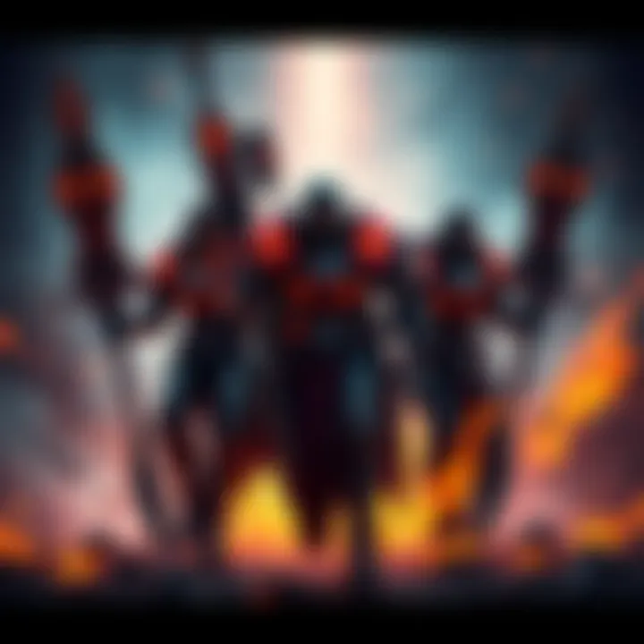 The Pit of Heresy armor set with new weapons displayed together, showcasing their unique designs and features.
