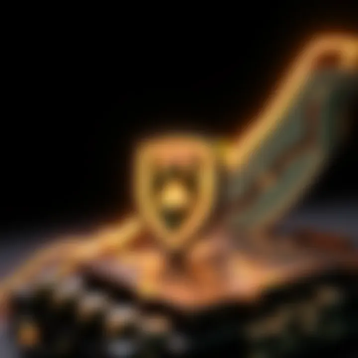 A shiny Pitiless emblem glowing brightly against a dark background, symbolizing its rising value in the competitive game.