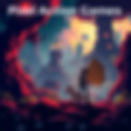 A vibrant pixel art scene showing a character exploring a dark world with customizable features and a pet companion.