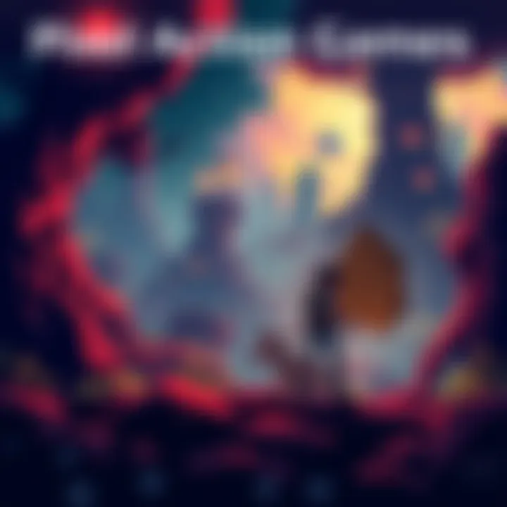 A vibrant pixel art scene showing a character exploring a dark world with customizable features and a pet companion.