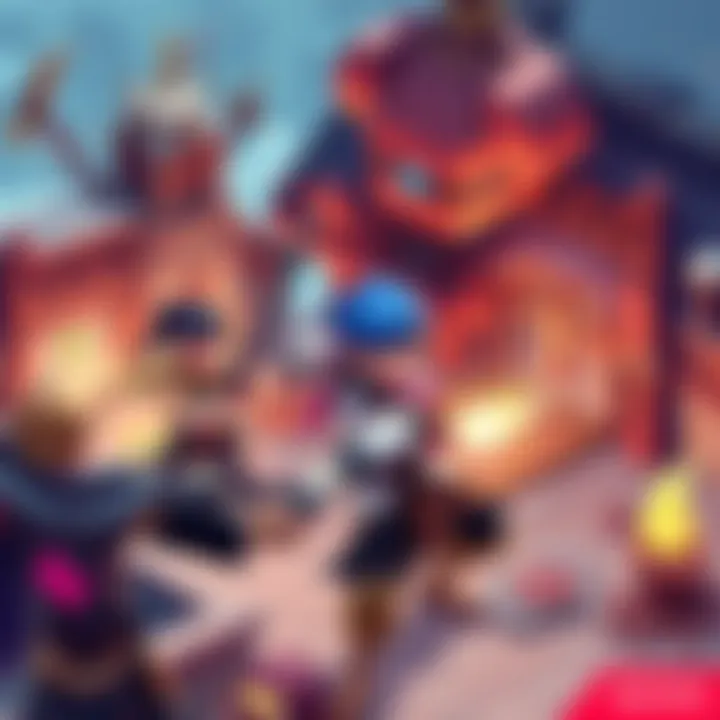 Colorful pixel art scene showing characters engaging in fast-paced isometric combat, with detailed backgrounds and rich lore elements.