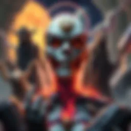 An artistic representation of Planescape featuring the Lady of Pain surrounded by various planes and the Outlands.