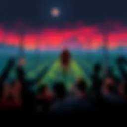 A digital artwork depicting a plantation scene with controversial elements, surrounded by angry people expressing outrage.