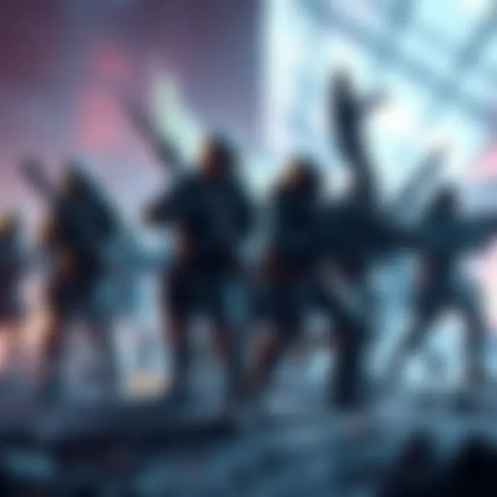 Platinum Players Dropping Weapons A group of platinum players in a game dropping their weapons and armor to help other players.