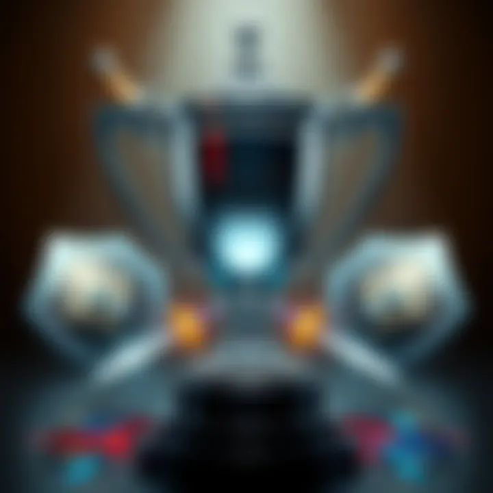 Platinum Trophy in Gaming A shiny platinum trophy with gaming elements like swords and shields around it, representing achievements in Soulslike games.