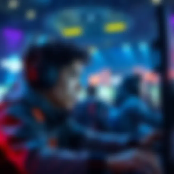 A diamond-ranked player focused on his screen while playing against an onyx-level opponent in a 1v1 game mode, showcasing intense gameplay.
