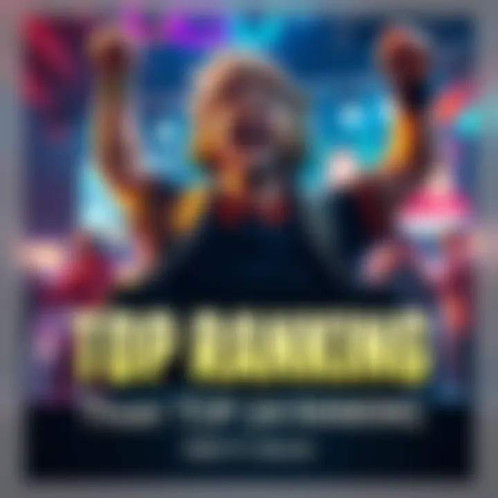 A skilled player celebrates their top 24 ranking achievement in a gaming setting, showcasing excitement and determination.