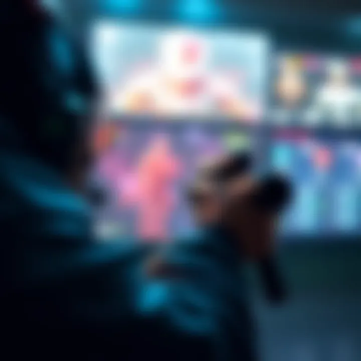 A gamer focused on their screen, trying to improve aim down sights accuracy while playing a shooting game