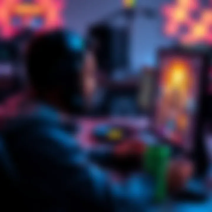 A gamer reviewing strategies for Battlegrounds on a computer screen