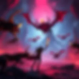 A player encounters Bloodledge demons in a vivid starting zone, showcasing their struggle against powerful foes.