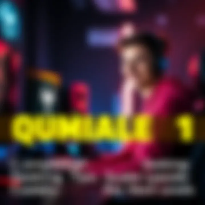 A gamer smiling after finishing Quake Episode 1, sitting in front of a computer with a gaming setup