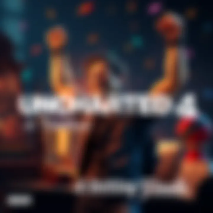 A gamer joyfully celebrating after finishing Uncharted 4: A Thief's End, surrounded by game memorabilia and a trophy.