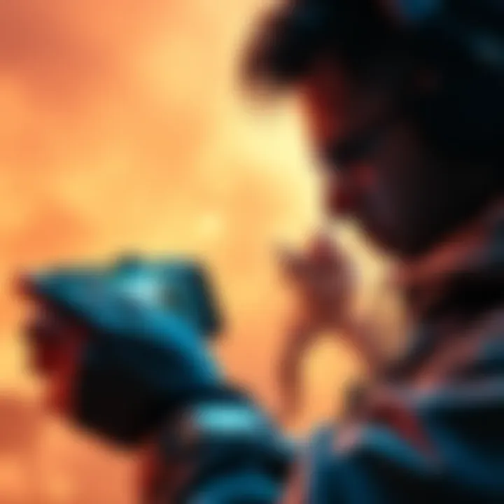 Player comparing COD Mobile and Delta Force Mobile A gamer looks at two mobile games on their phone, comparing features of Call of Duty Mobile and Delta Force Mobile with a focus on DMZ mode.